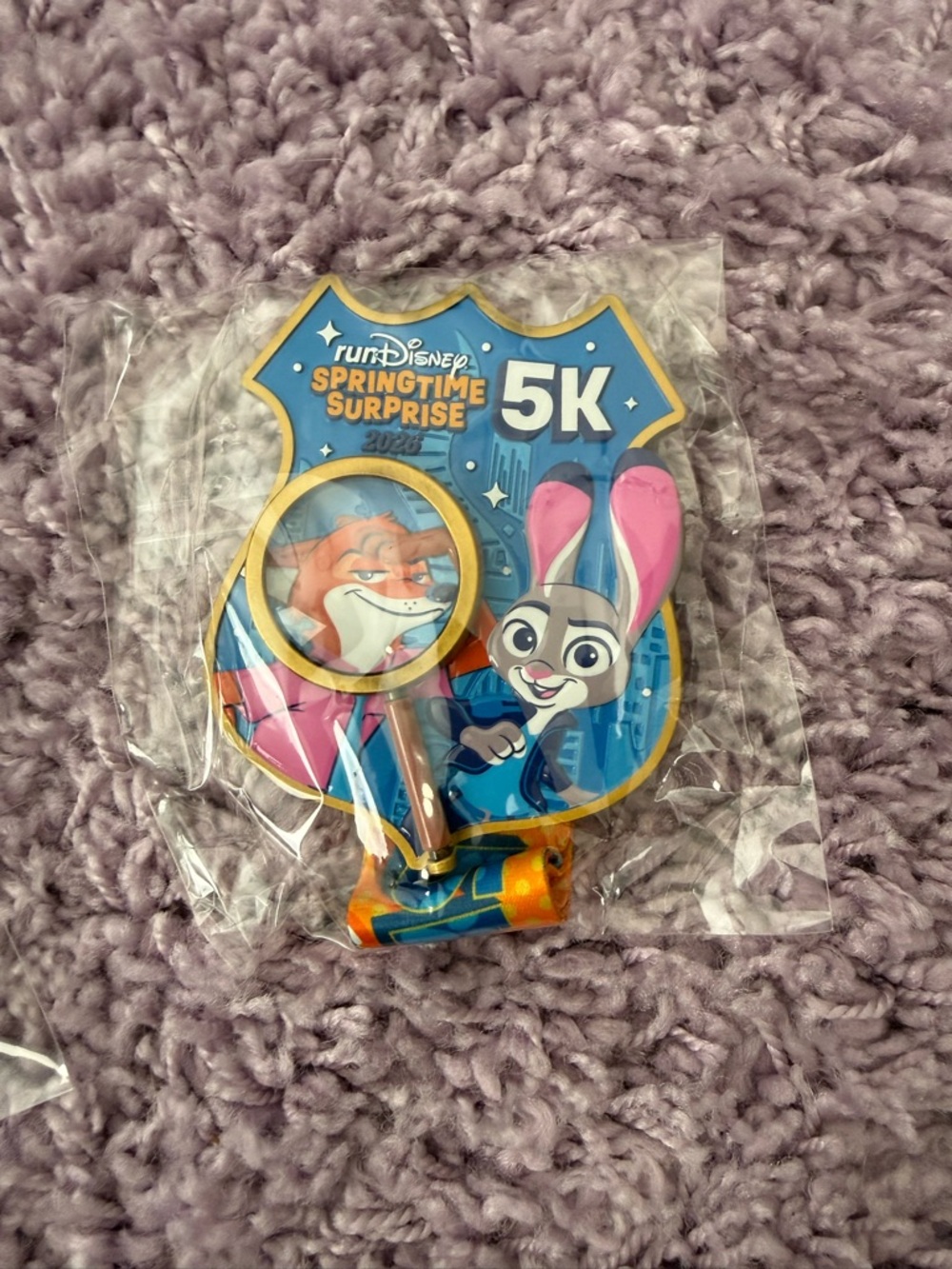 Disney Springtime Surprise 5K Medal Zootopia Judy Nick